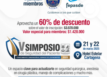 Aprovecha un 60% de descuento en el V Simposio de Seguridad del Paciente de la SCCP